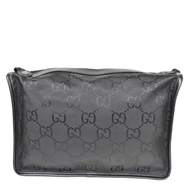 Shop Gucci Off The Grid Black Canvas Clutch Bag ()