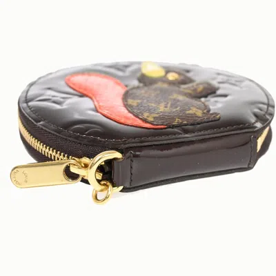 Pre-owned Louis Vuitton Porte-monnaie Red Patent Leather Wallet  ()