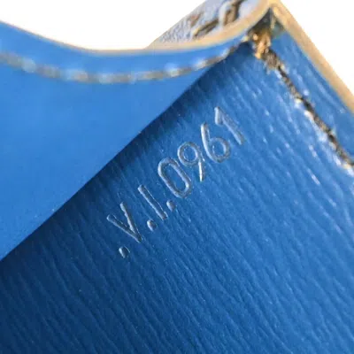 Pre-owned Louis Vuitton Tilsitt Blue Leather Clutch Bag ()