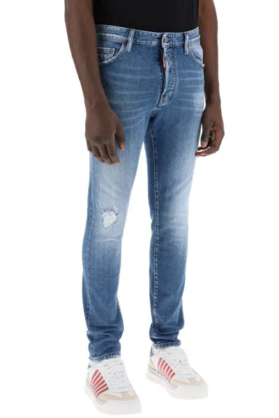 Shop Dsquared2 "medium Preppy Wash Cool Guy Jeans For In Blu