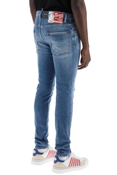 Shop Dsquared2 "medium Preppy Wash Cool Guy Jeans For In Blu