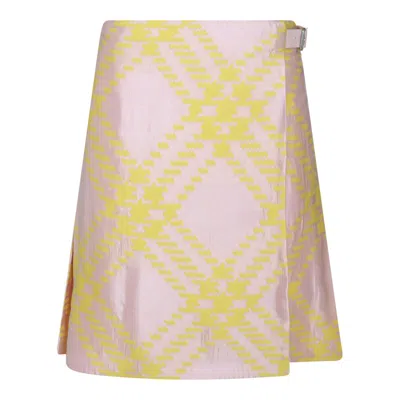 Shop Burberry Skirts In Sherbet Ip Check