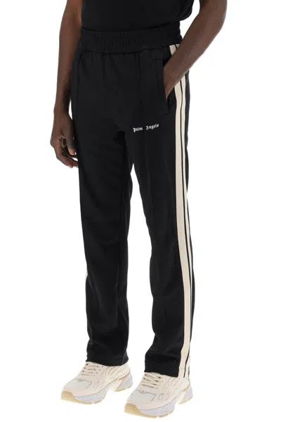 Shop Palm Angels Contrast Band Joggers With Track In In Nero