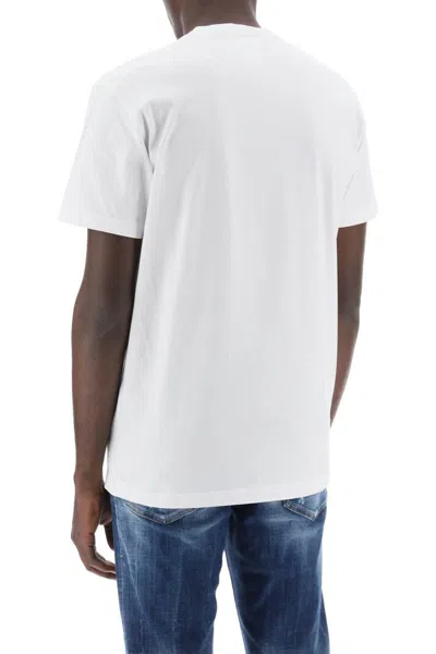Shop Dsquared2 Cool Fit T-shirt With D2 Print In Bianco
