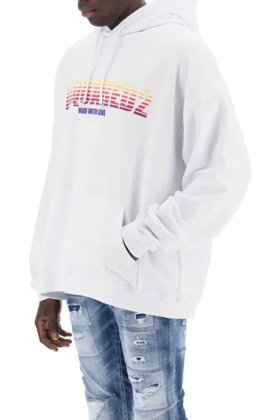 Shop Dsquared2 Cool Fit Hoodie In Bianco