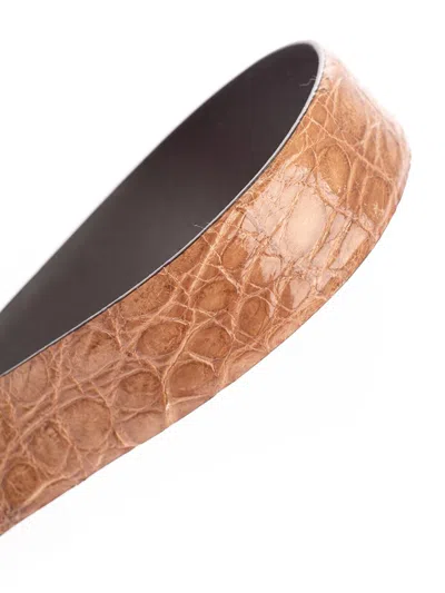 Shop D'amico Belts In Brown