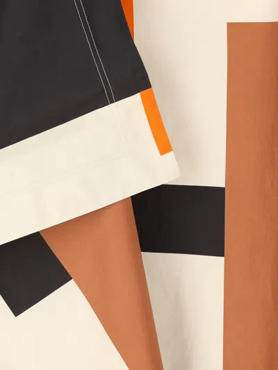 Shop Fendi Skirts In Orange/ash