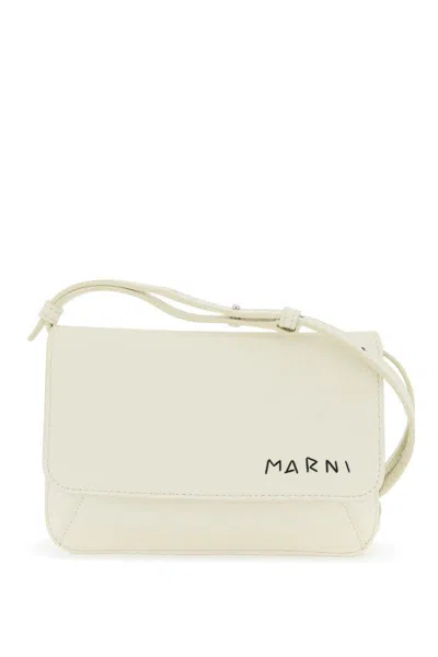 Shop Marni Flap Trunk Shoulder Bag With In Bianco