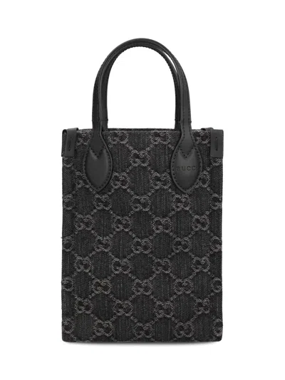 Shop Gucci Handbags In Blk.med.grey