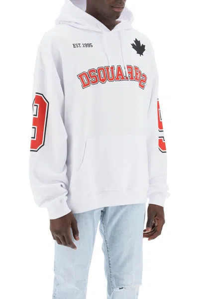 Shop Dsquared2 Hooded Caten 64 In Bianco