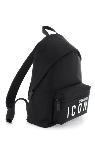 Shop Dsquared2 Icon Nylon Backpack In Nero