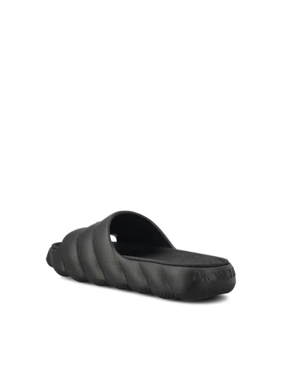 Shop Moncler Sandals In Black