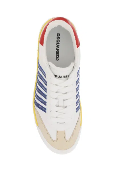 Shop Dsquared2 New Jersey Sneakers In Bianco