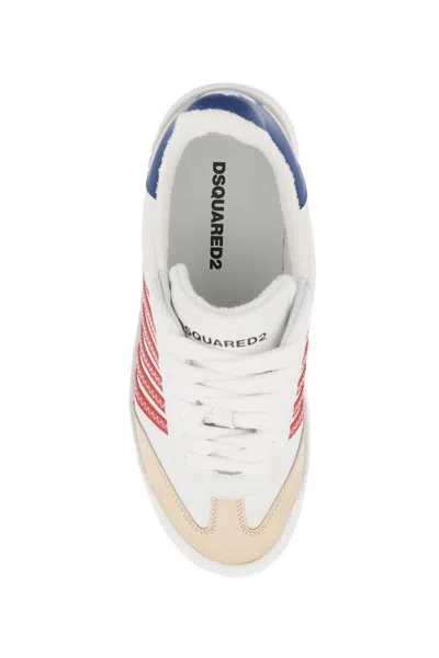 Shop Dsquared2 New Jersey Sneakers In Bianco