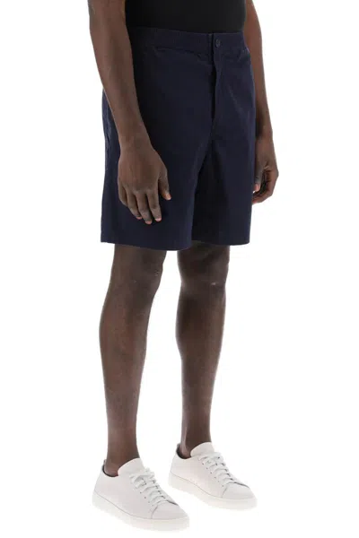 Shop Apc Nirris Shorts In Organic Cotton In Blu