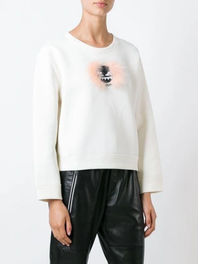 Shop Fendi 'wonders' Sweatshirt In White