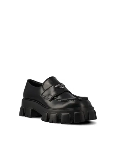 Shop Prada Flat Shoes In Black