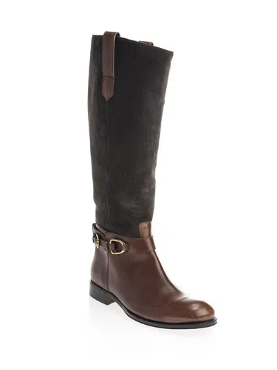 Shop Ralph Lauren Boots In Brown/olive