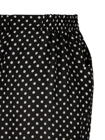 Shop Saint Laurent Skirts In Noir Craie