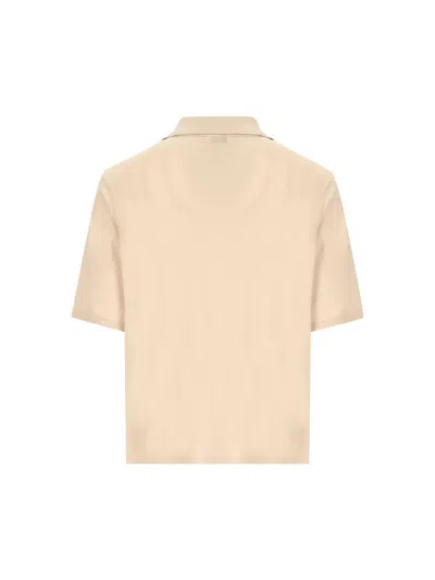 Shop Saint Laurent T-shirts And Polos In Beige