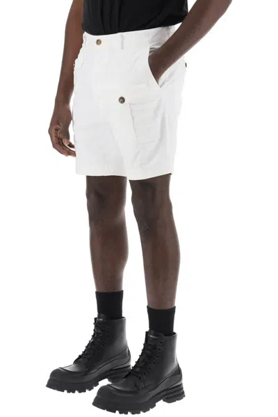 Shop Dsquared2 Sexy Cargo Bermuda Shorts For In Bianco