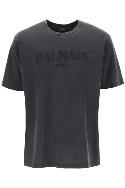 Shop Balmain Vintage  T-shirt In Grigio