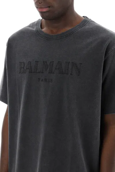 Shop Balmain Vintage  T-shirt In Grigio
