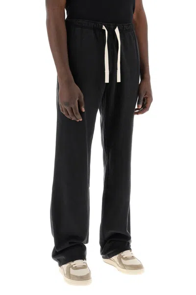 Shop Palm Angels Wide-legged Travel Pants For Comfortable In Nero