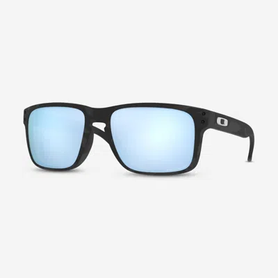 Shop Oakley Holbrook Men's Prizm Deep Water Polarized Sunglasses 9102-t9 In Black