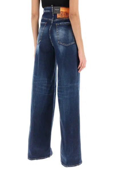 Shop Dsquared2 Dark Everyday Wash Traveller Jeans In Blu