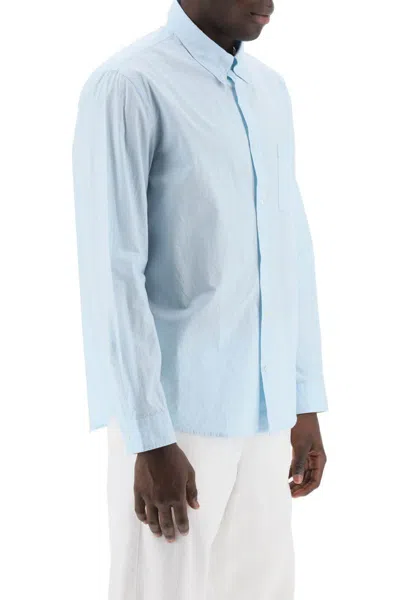 Shop Apc Edouard Button-down Shirt In Celeste