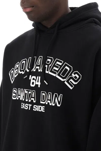 Shop Dsquared2 Hoodie With Logo Print In Nero