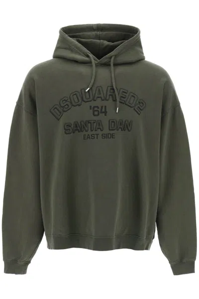 Shop Dsquared2 Hoodie With Logo Print In Brown