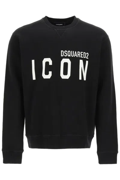 Shop Dsquared2 Icon Crew-neck Sweatshirt In Nero