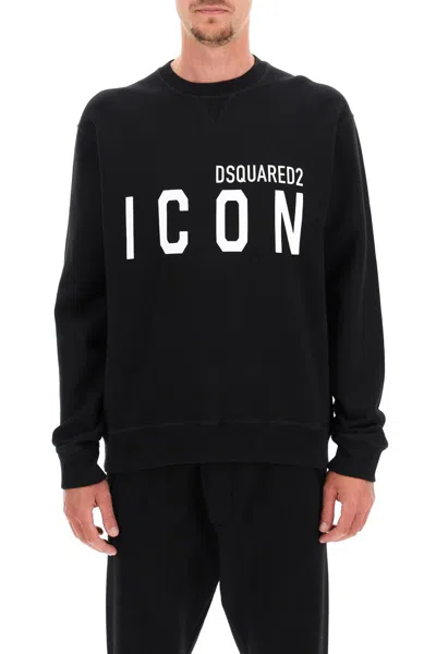 Shop Dsquared2 Icon Crew-neck Sweatshirt In Nero