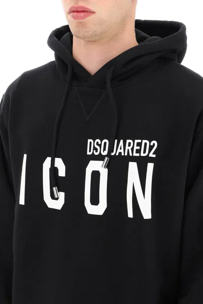 Shop Dsquared2 Icon Hoodie In Nero
