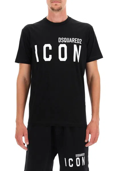 Shop Dsquared2 Icon Print T-shirt In Nero