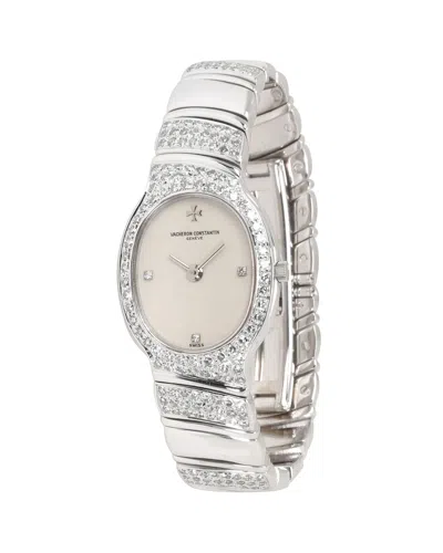 Shop Vacheron Constantin Absolues 27036/pb Women's Watch In 18kt White Gold In Silver