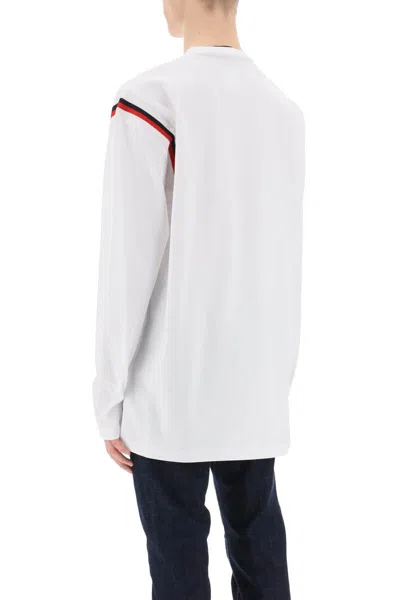 Shop Dsquared2 Long-sleeved Varsity T-shirt In Bianco