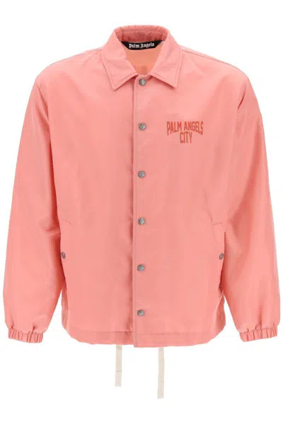 Shop Palm Angels Pa City Coach Jacket In Rosa