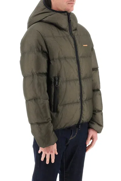 Shop Dsquared2 Ripstop Puffer Jacket In Verde