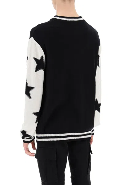 Shop Balmain Sweater With Star Motif In Nero