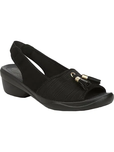 Shop Bzees Mirage Womens Tassel Open Toe Heel Sandals In Black