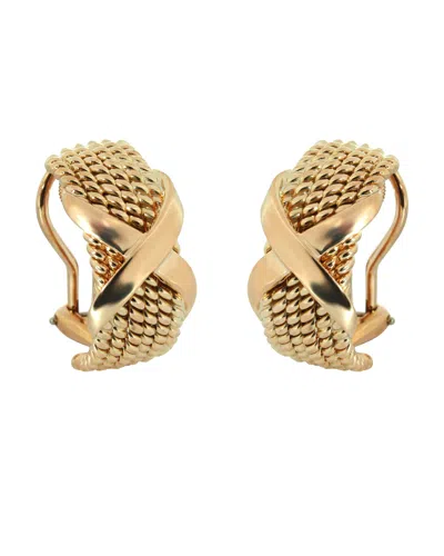 Shop Tiffany & Co Schlumberger Vintage X Earrings In 18k 18k Yellow Gold