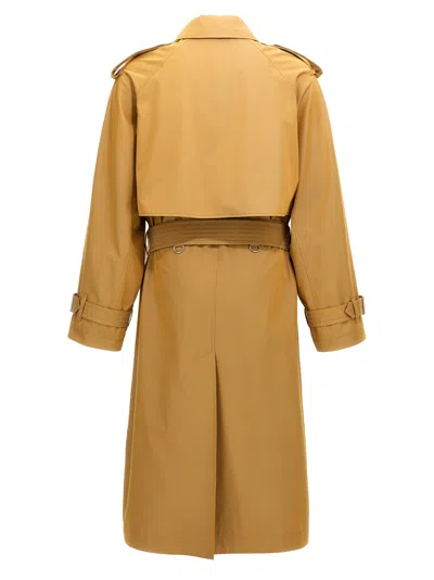 Shop Burberry Double-breasted Long Trench Coat Coats, Trench Coats Beige