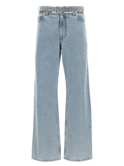 Shop Y/project Evergreen Y Belt Jeans Light Blue
