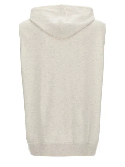 Shop Brunello Cucinelli Hooded Vest Gilet White