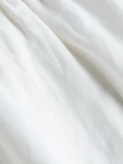 Shop L Agence Jessamy Linen-blend Dress In Ivory