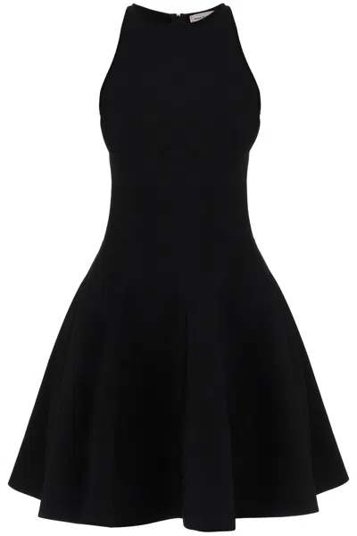 Shop Alexander Mcqueen "mini Knitted Skater Dress Women In Black