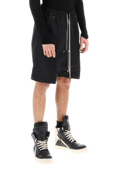 Shop Rick Owens Cargo Shorts In Faille Men In Black